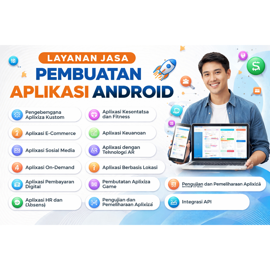 Jasa Pembuatan Aplikasi Android Lengkap — Custom, E‑Commerce & Sosial Media