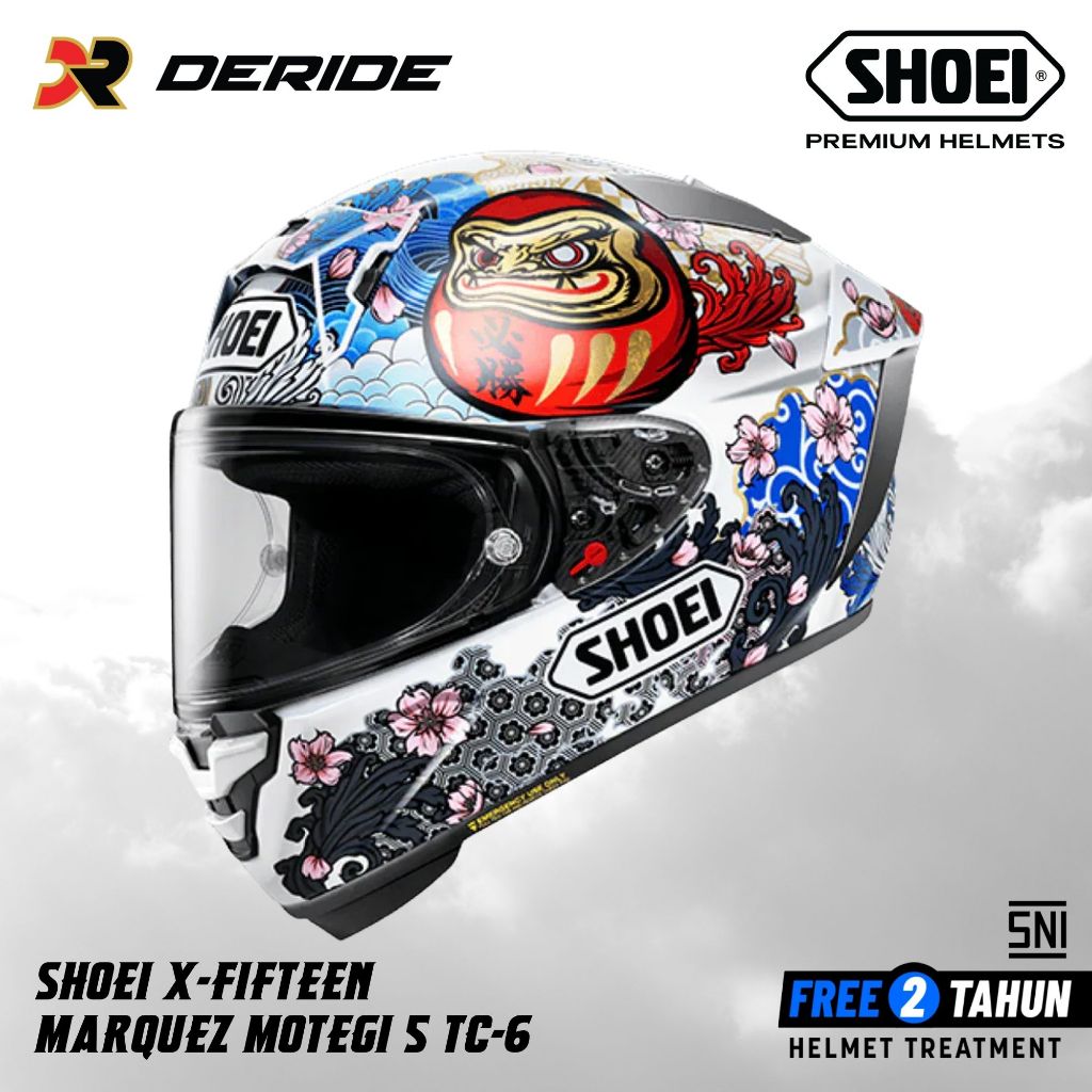 Shoei X-Fifteen Marquez Motegi 5 TC-6 Helm Full Face Premium SNI