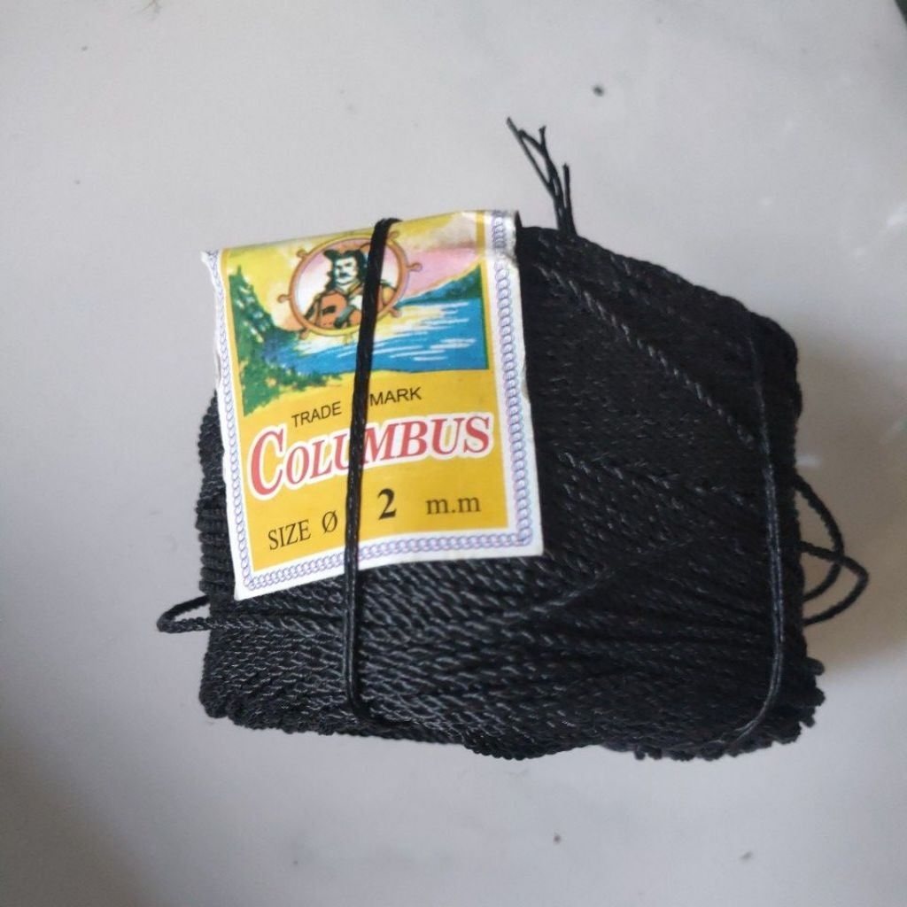 TALI TAMBANG PE 2MM HITAM/TALI TAMPAR/KENUR 2MM