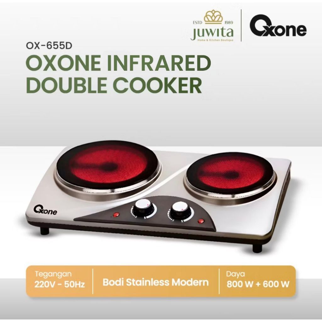 Oxone Infrared Cooker Keramik 2 Tungku Kompor Listrik OX-655D