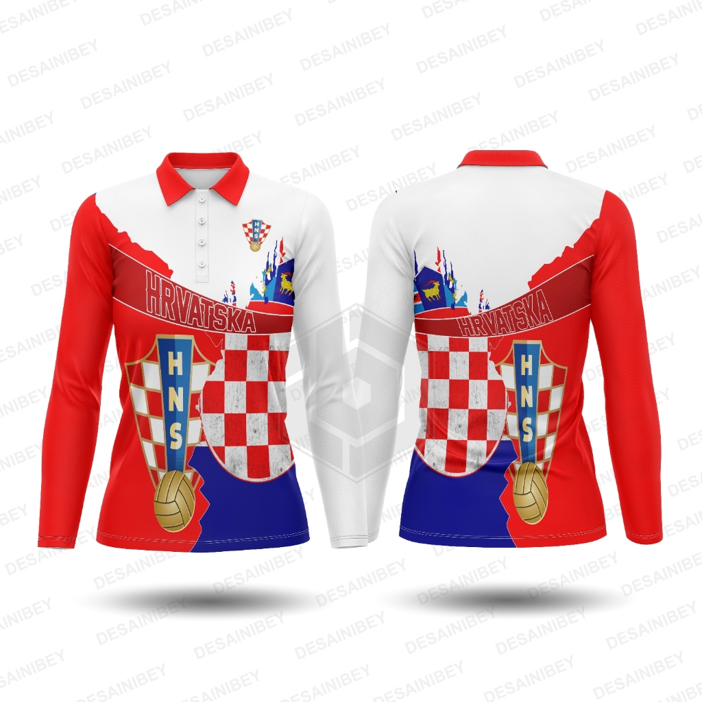 Baju Jersey Wanita Piala Dunia 2026 Croatia / Kaos Croatia Printing Art01