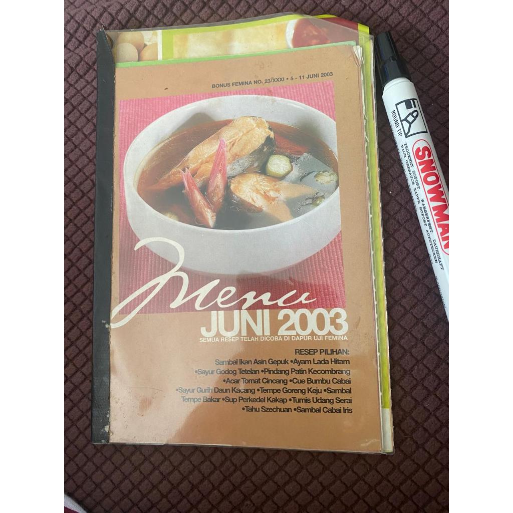 BUKU - KUMPULAN RESEP FEMINA – 3 BUKU – PRELOVED