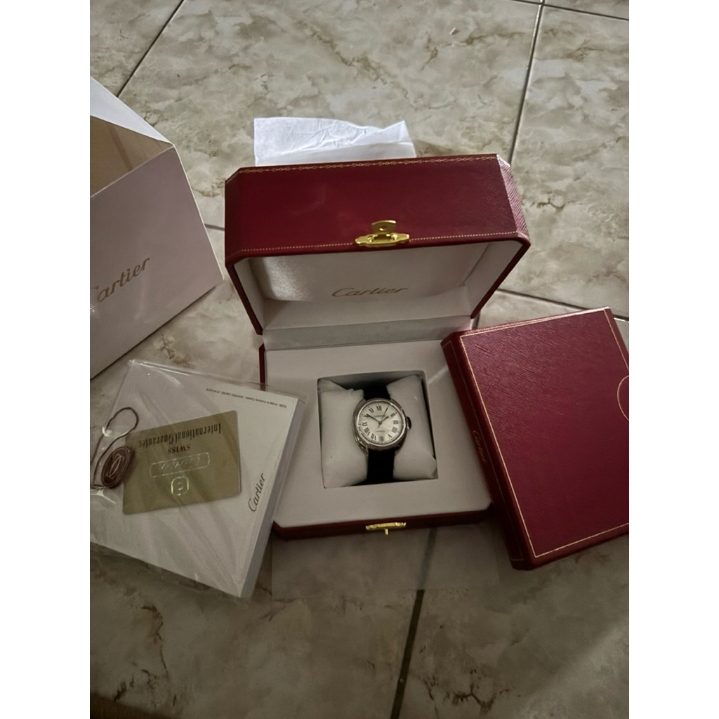 Jam tangan cartier automatic mulus fullset unisex