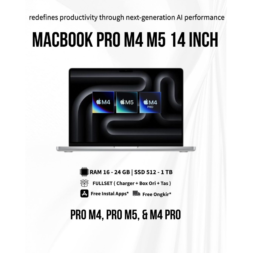 MacBook Pro M4 M5 & M4 PRO RAM 16 24 GB SSD 512 GB 1 TB BNIB BNOB Like NEW