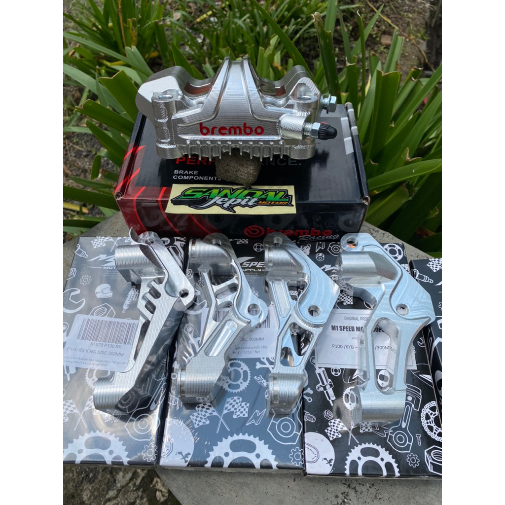 KALIPER BREMBO GP4-MS SET BREKET KALIPER RX KING NINJA R RR SS FIZ R JUPITER Z VEGA R KYB VIXION OLD