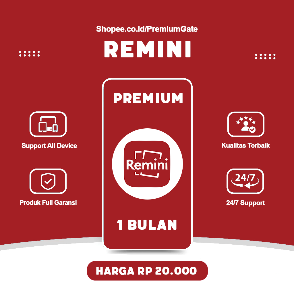 Remini Pro 1 Bulan Original Bergaransi