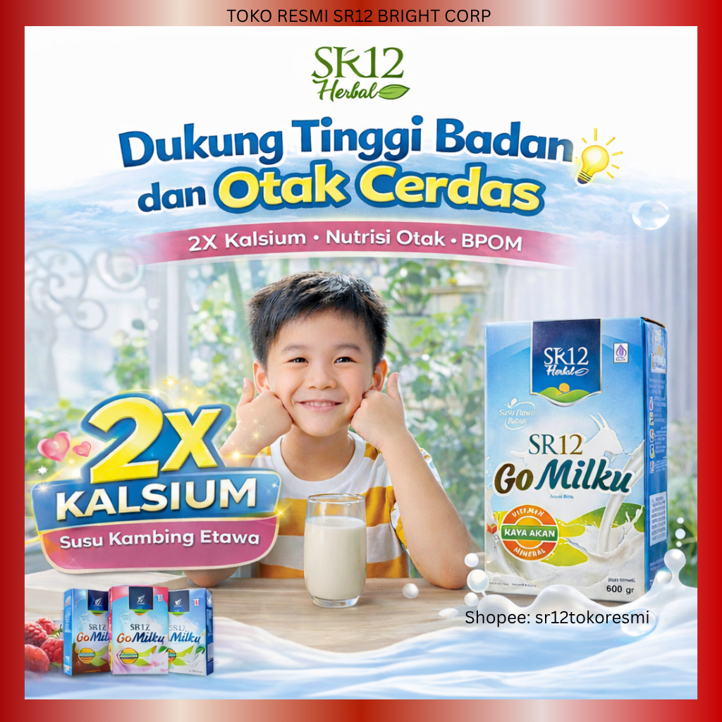 Gomilku SR12 Susu Kambing Etawa Bubuk Platinum 200gr 600gr Original