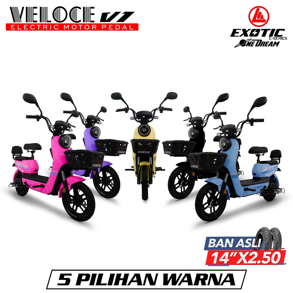 SEPEDA LISTRIK EXOTIC VELOCE V1 E-BIKE EXOTIC 500W 48V E BIKE