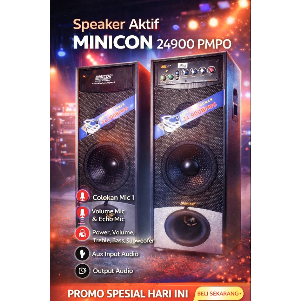 speaker aktif minicon 24900 pmpo