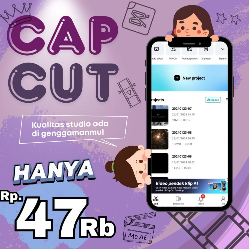 Promo 5000+ Template Capcut Pro 1 tahun Bergaransi
