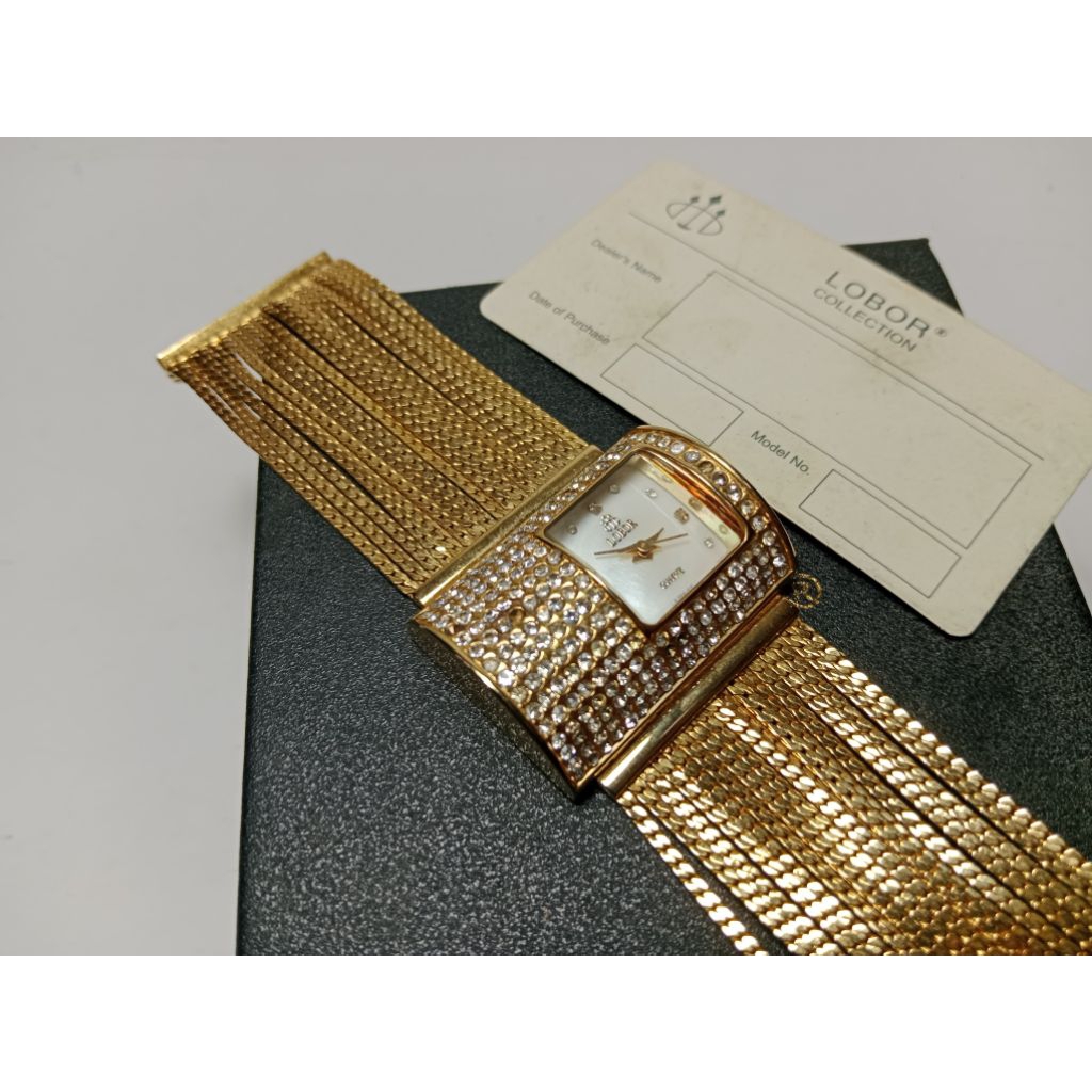 Swiss Quartz Jam Tangan Wanita Lobor LB 6252 Gold Plated