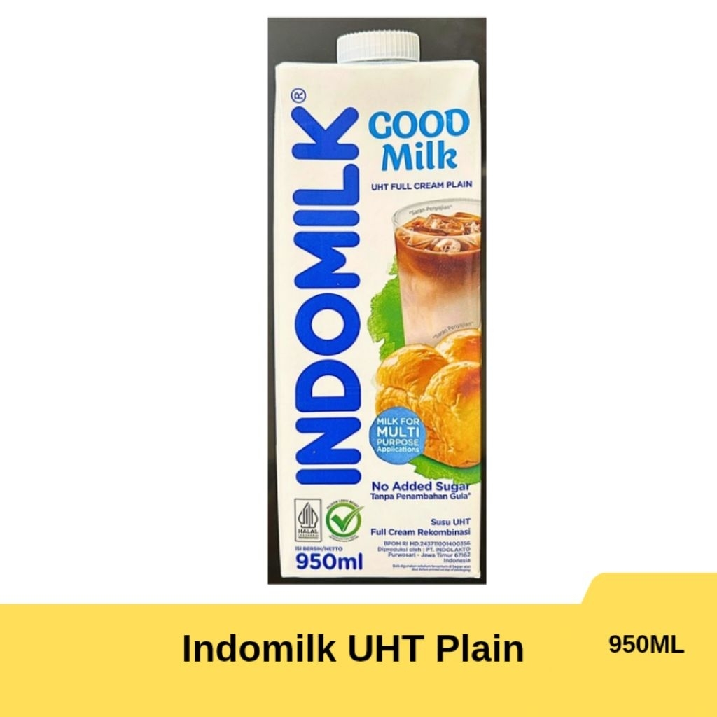 Susu UHT Indomilk Full Cream Plain 950ml