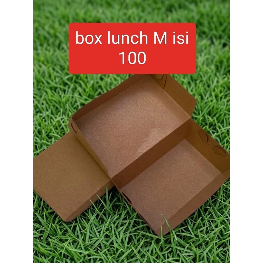 [promo] 100pcs paper lunch box M Polos/kardus mie