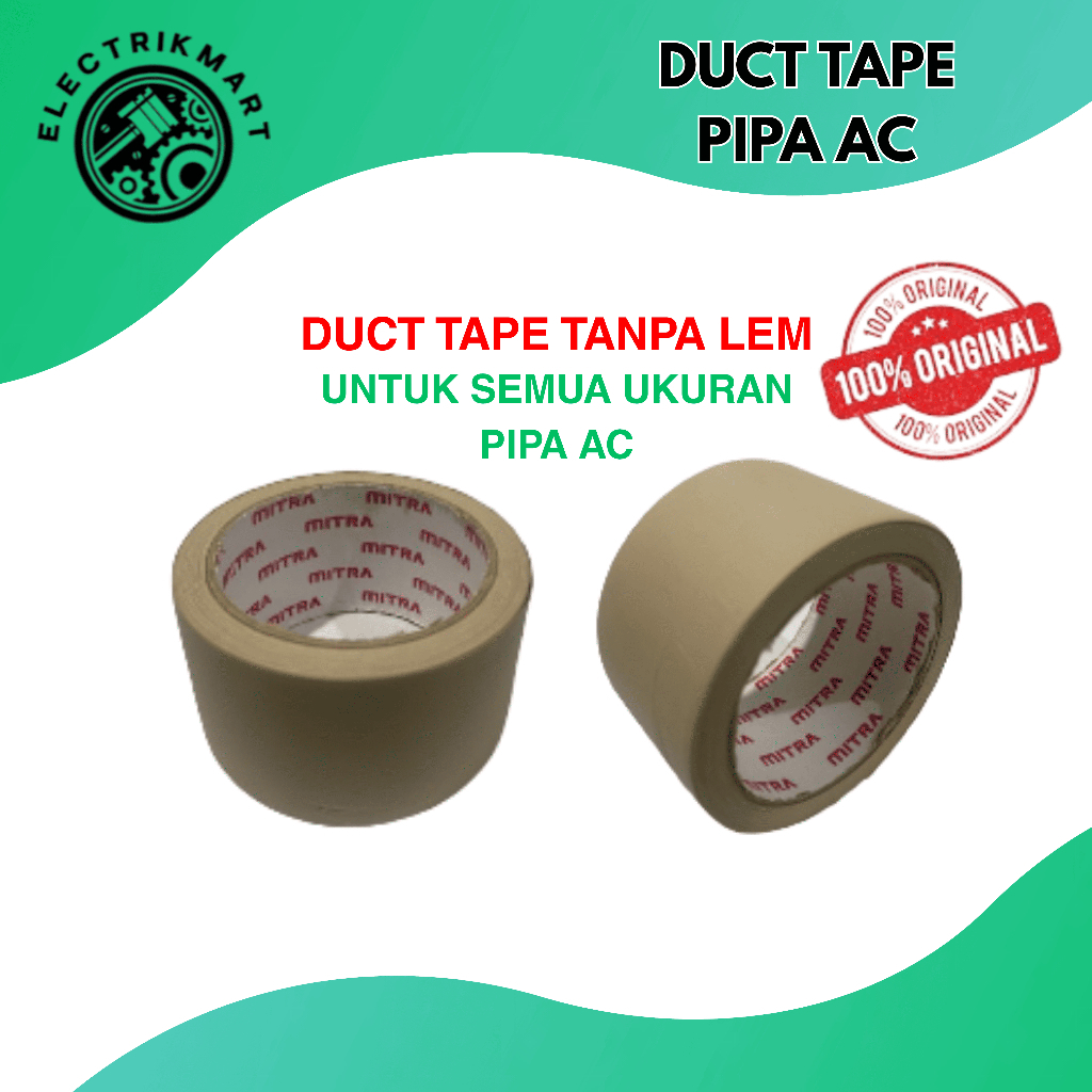 Duct Tape Isolasi solasi pipa ac duct tape ac non lem tanpa lem