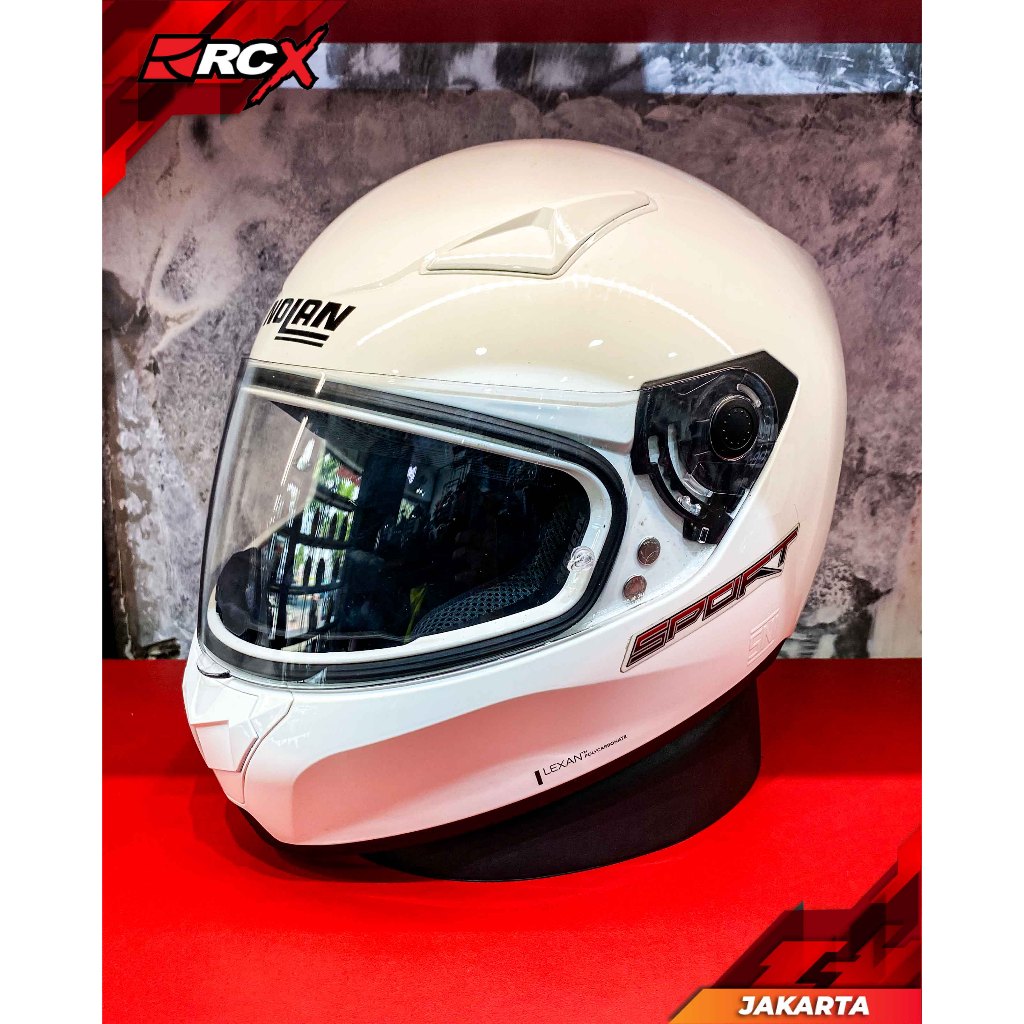 Helm Nolan N60.5 Sport White Gloss Original Second 2nd Bekas RCX