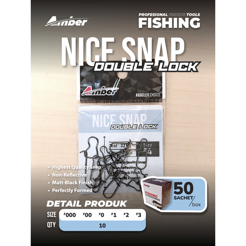 Nice Snap Double Lock Amber -snap pancing, nice snap, snap double lock, snap pancing kuat, snap stai