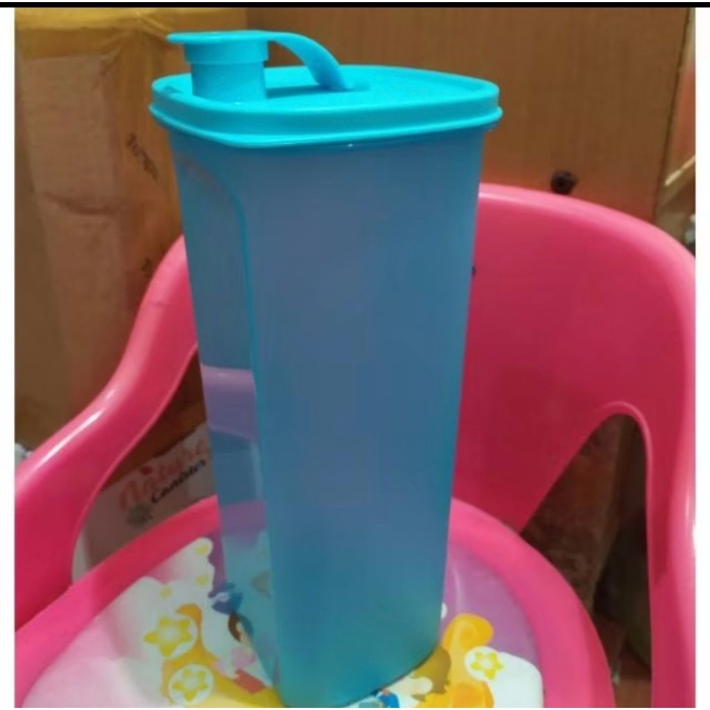 Botol minum 2Liter Slim line 1Pc tupperware Biru
