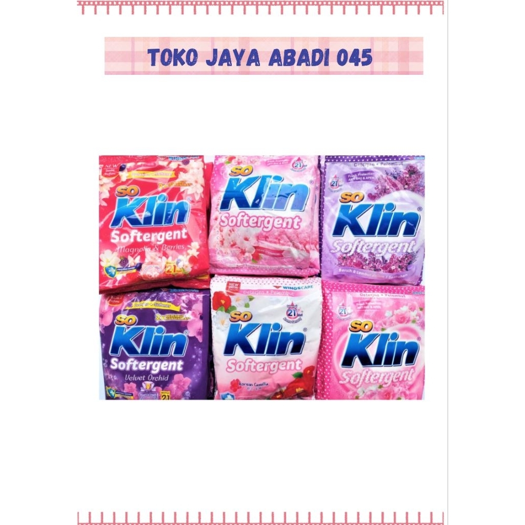 SOKLIN bubuk renteng / SOKLIN Softergent renceng 41gr