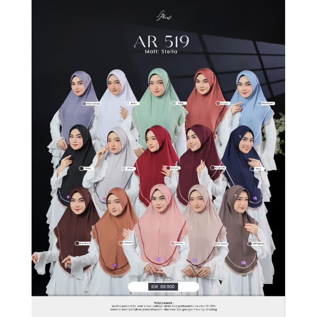 Hijab Instan AR 519 NEW BY ARRAFI ORIGINAL