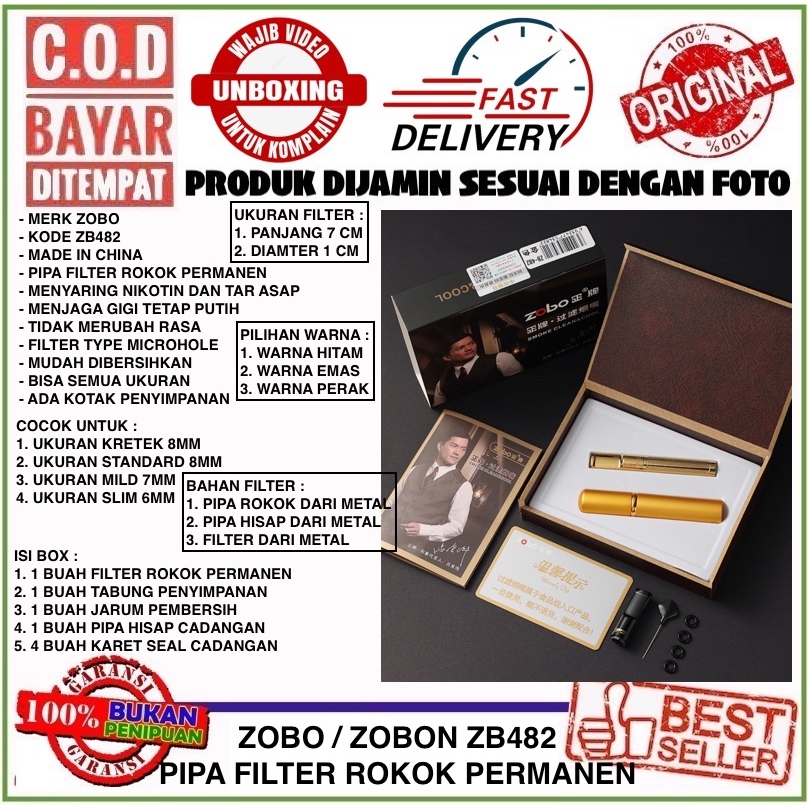ZOBO ZB482 / ZB-482 / ZB 482 Permanen Semua Ukuran Dengan Box Kayu