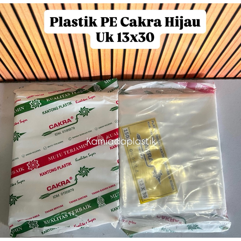 Plastik Es Batu Pe Cakra 13x30 / Plastik Pe Bening / Plastik Es Batu Murah