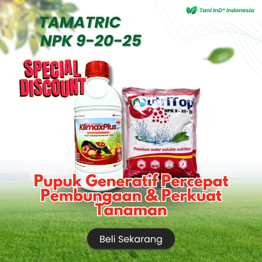 Pupuk Generatif 9-20-25, KlimaxPlus, Percepat Pembungaan & Perkuat Tanaman, Tambahan Hormon IAA + CP