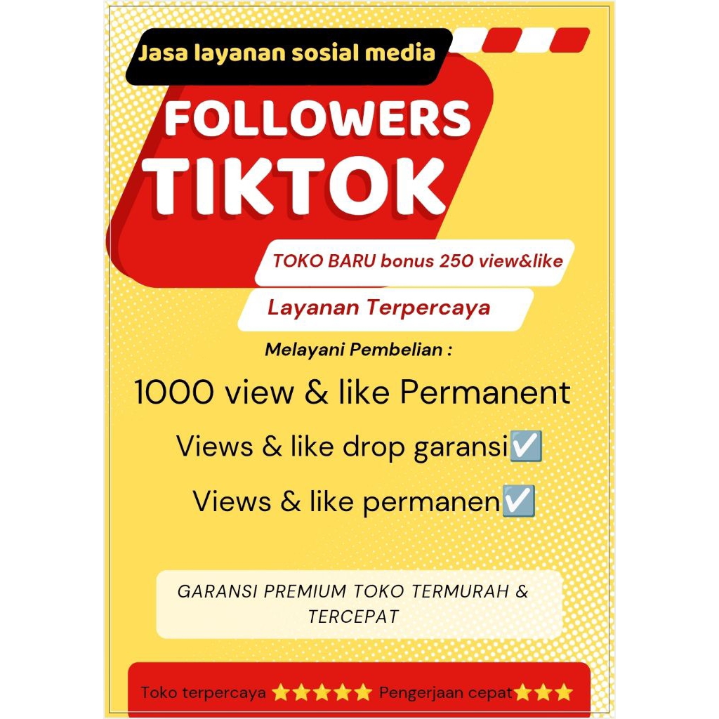 views & like Vidio Tiktok premium permanent bergaransi 100% kebutuhan marketing tiktok
