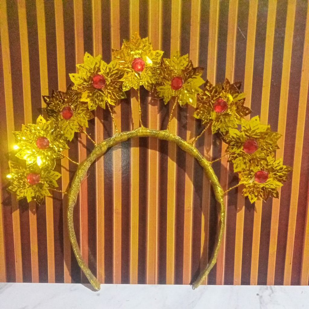 Mahkota Bando Adat Jawa Hiasan Kepala Adat Karnaval Tari Pengantin
