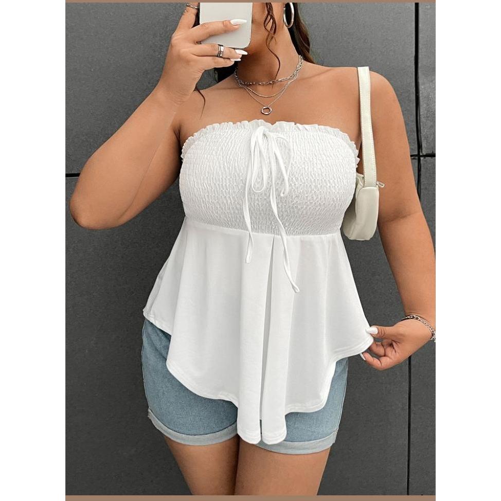 Leora Tank Top | Atasan Jumbo Bahan Crinkle