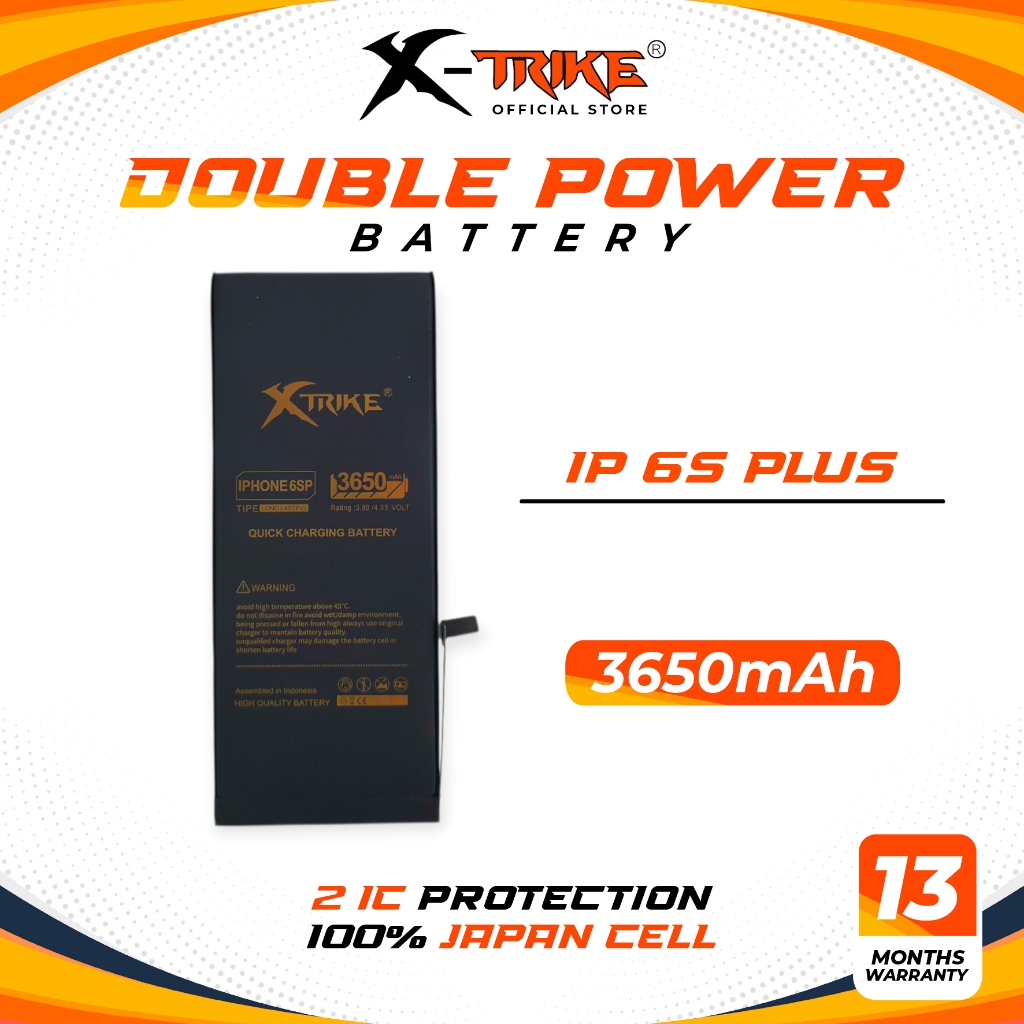 XTRIKE Baterai Double Power for Ip 6S PLUS 6S+ Dual Battery Batre Batrai Iphone Batrei