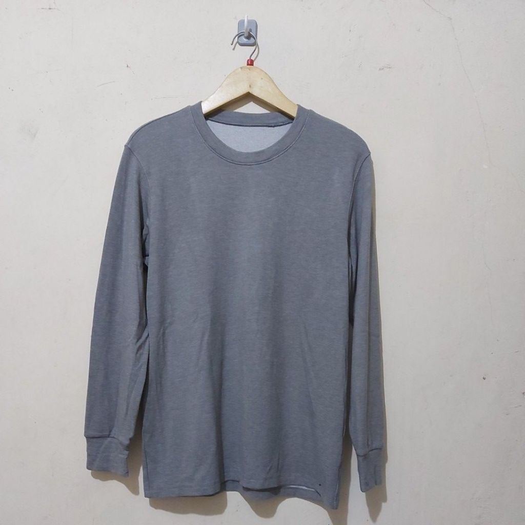 code:M780>Tshirt Heattech ultrawarm crew neck untuk pria UNI*L