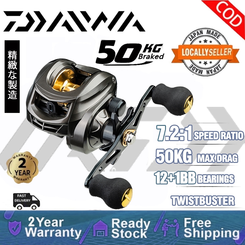 Daiwa Fishing Reel Pancing BC Reel 7.2:1 Max Drag Real Pancing Bc Baitcasting reel Murah AK2000 katr