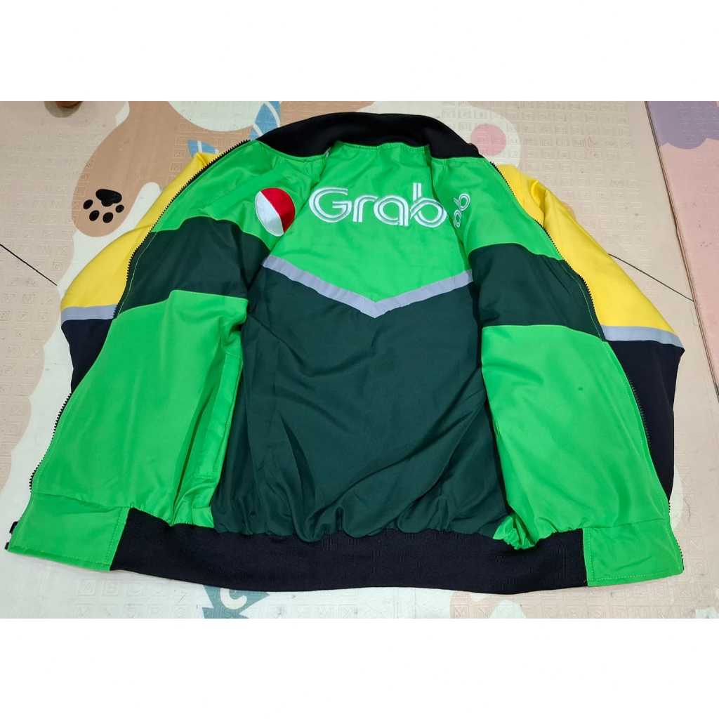 JAKET GRAB MAXIM NEW TERBARU 2026 JAKET GRAB BOLAK BALIK MAXIM KUNING HITAM BORDIR SAKU ADA 6 BISA B