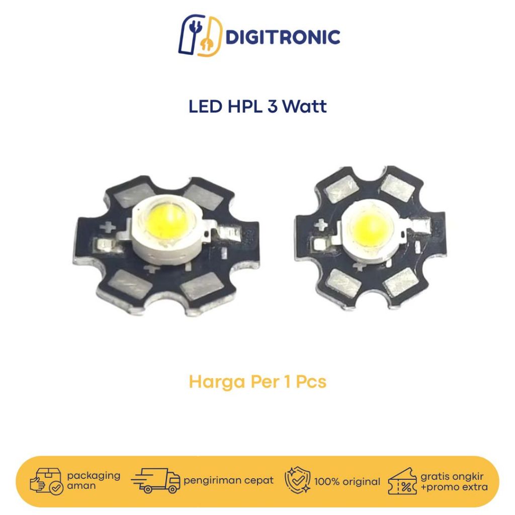 LED HPL 3 Watt Nyala Putih