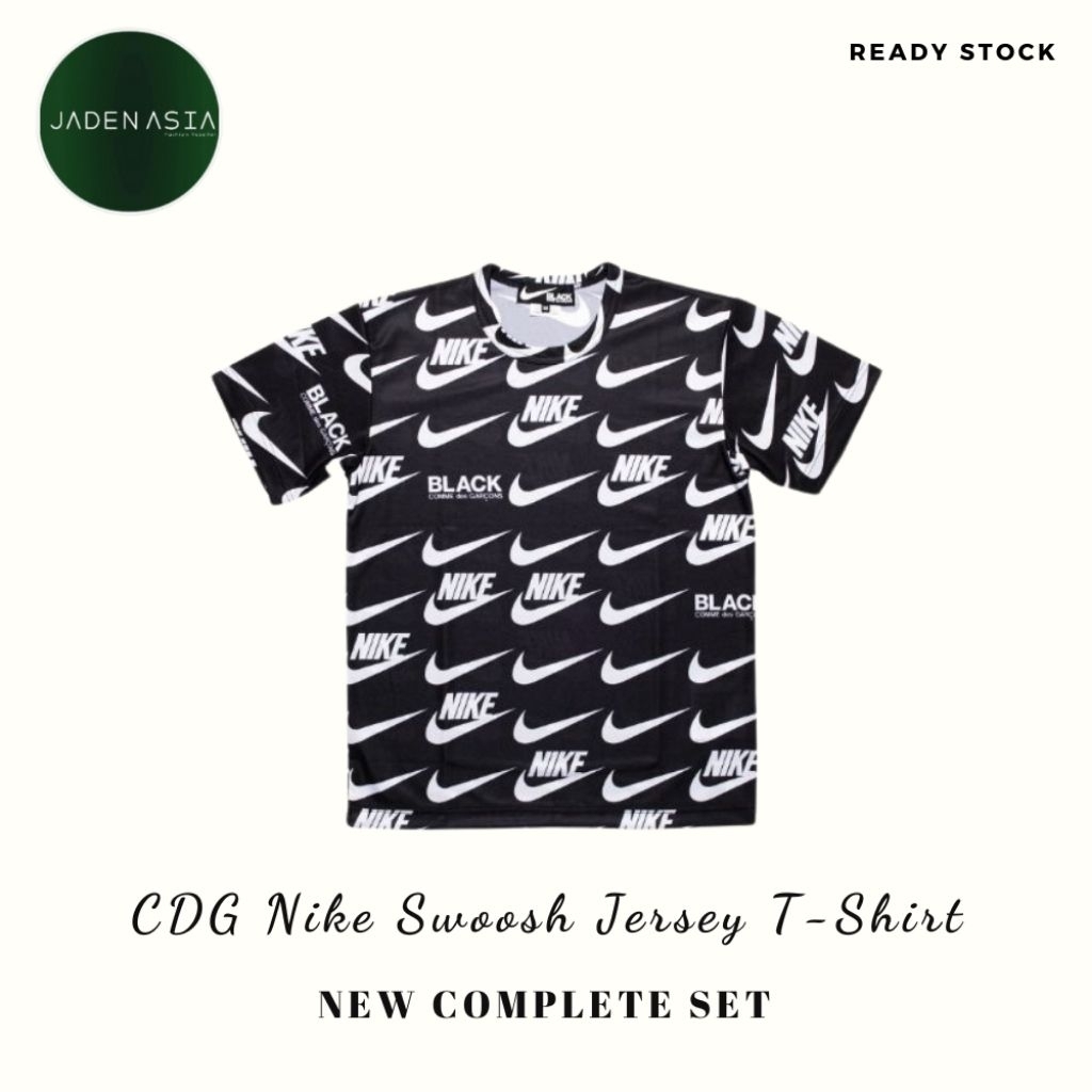 CDG Nike Swoosh Jersey T Shirt