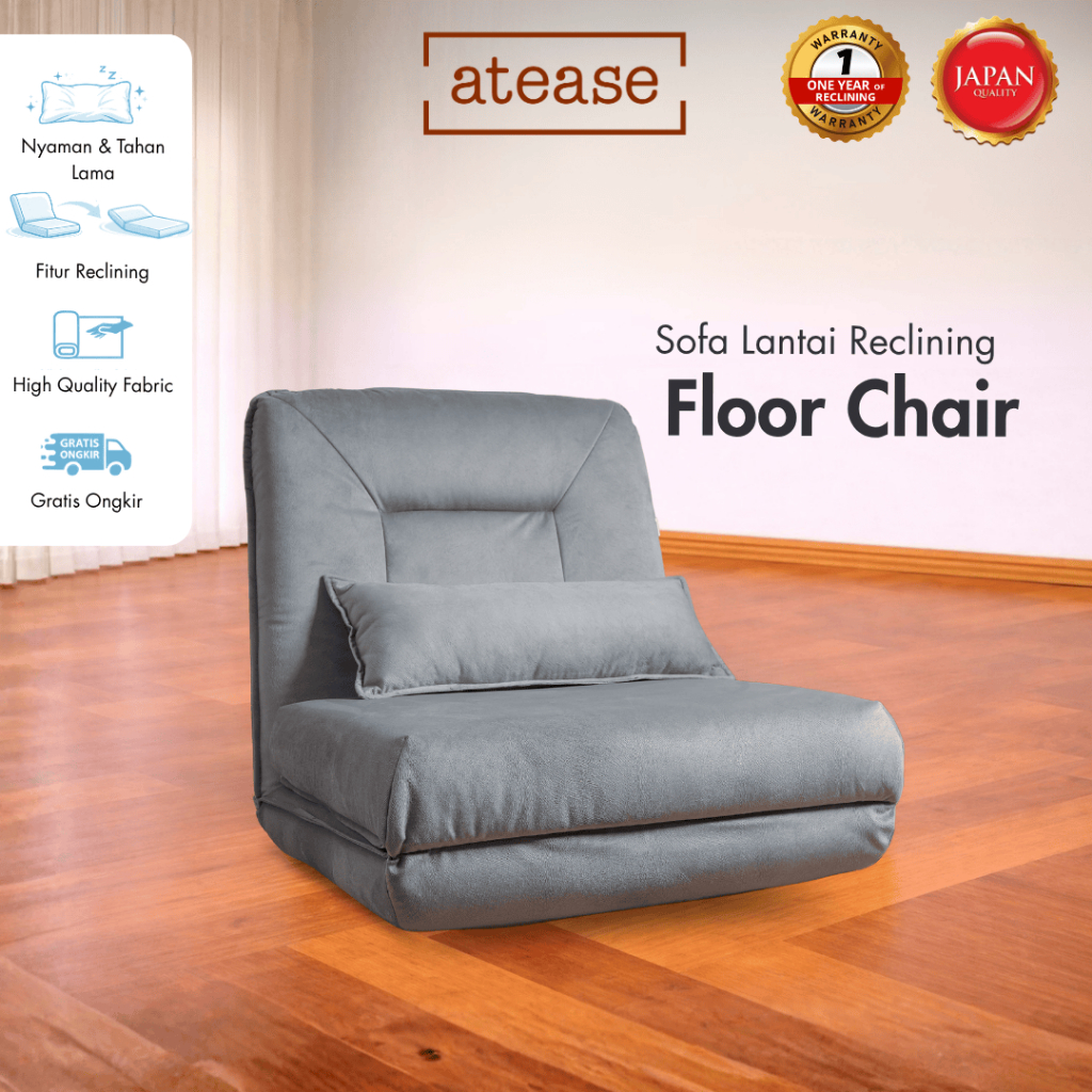 hiyori atease Reclining Floor Chair – Kursi Sofa Lesehan Multifungsi / Sofa Bed Lantai