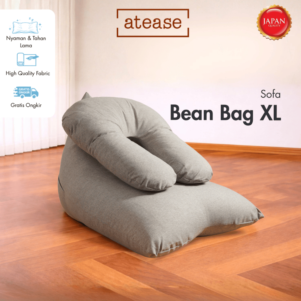 hiyori Bundling Bean Bag + Support - Bean Bag Busa Anti Kempes Sofa Lesehan
