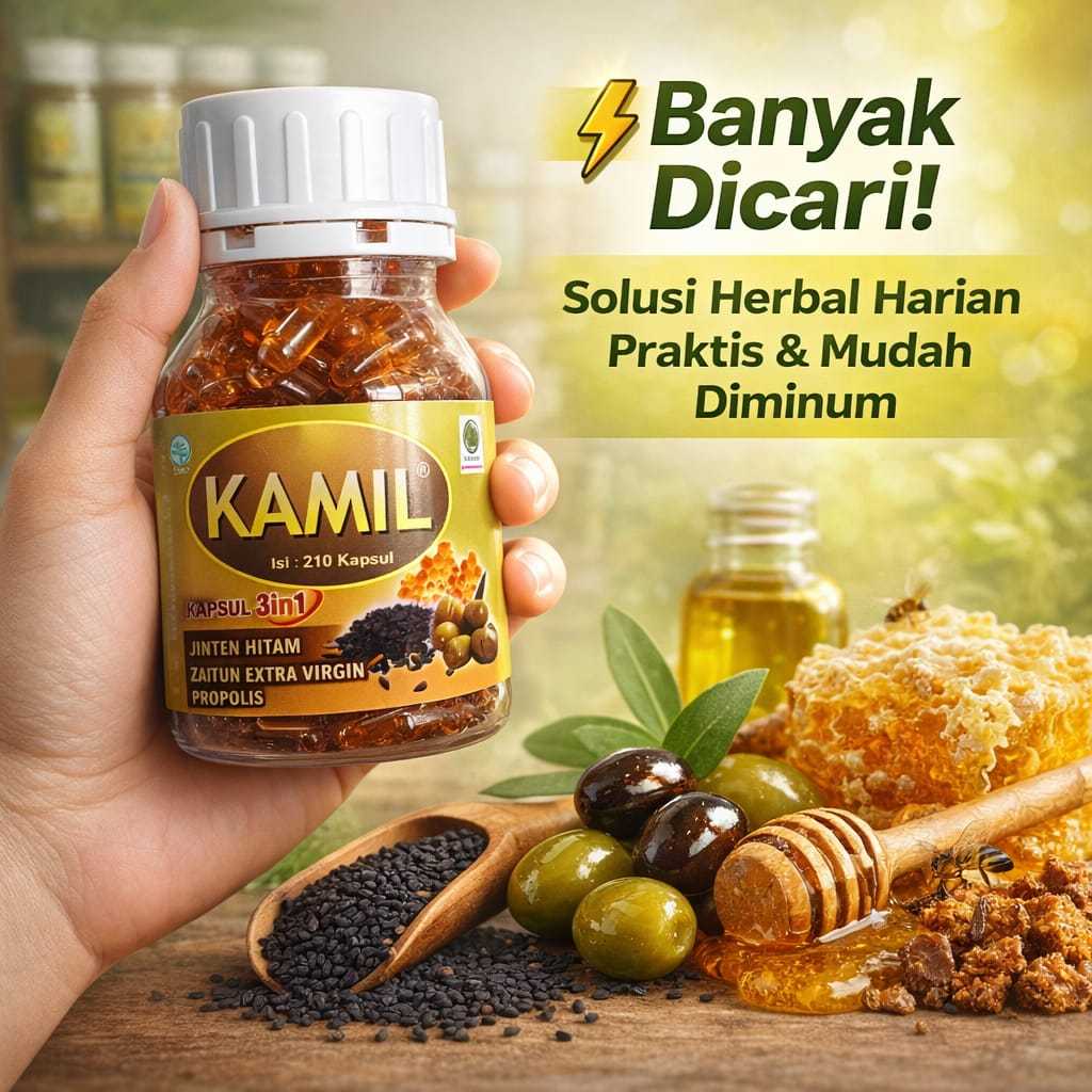 KAPSUL KAMIL 3 IN 1 210 KAPSUL - Kapsul Habbatussauda - Kamil 3 In 1