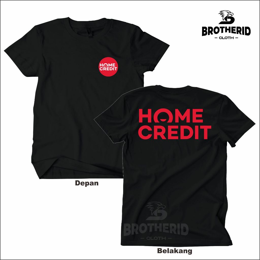 Kaos Home Credit Baju Logo Promosi Kredit HP Katun Combed 30s