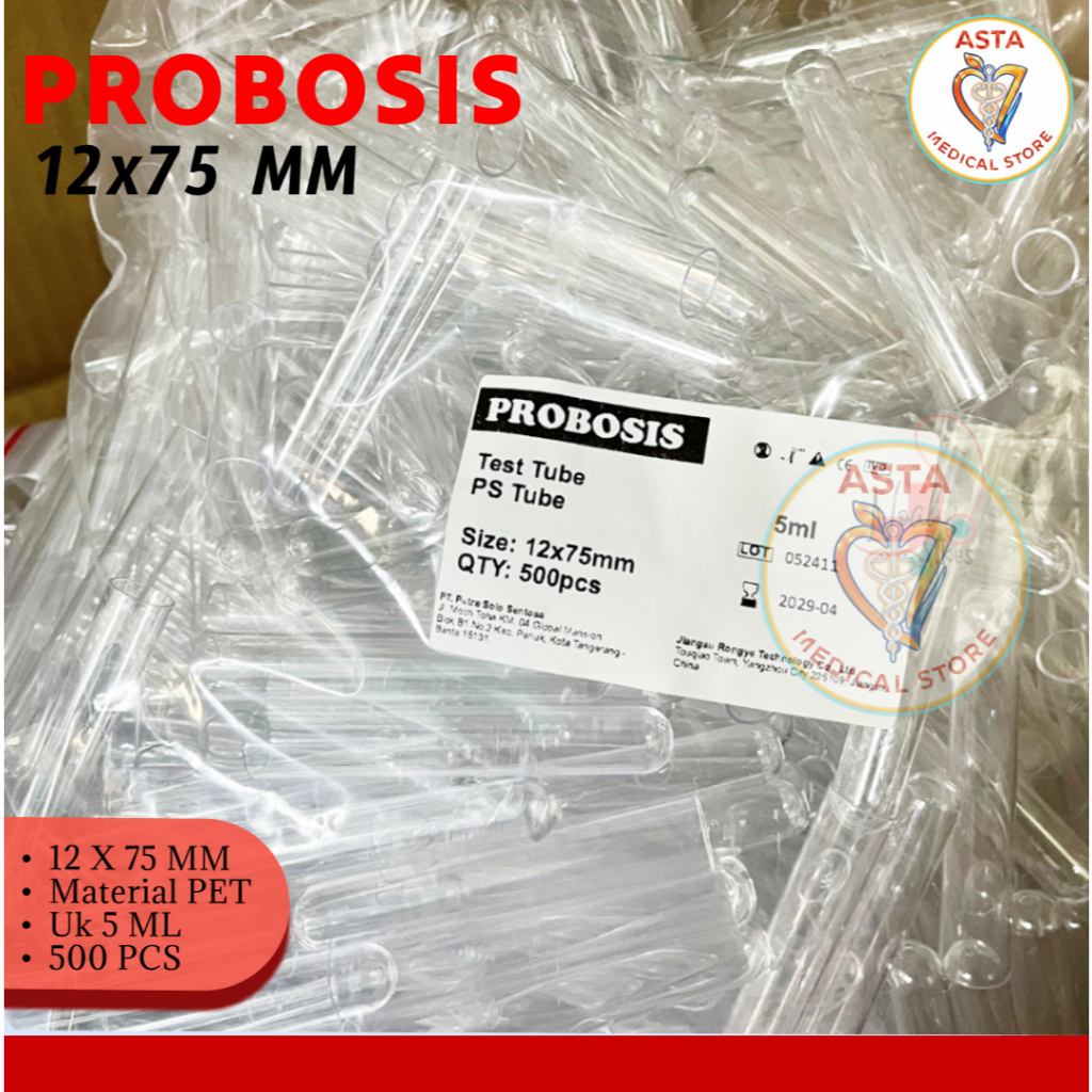 Probosis Tabung reaksi 12 x 75 mm / Test Tube PACK