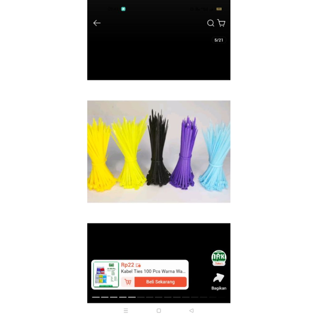 ties kabel warna warni