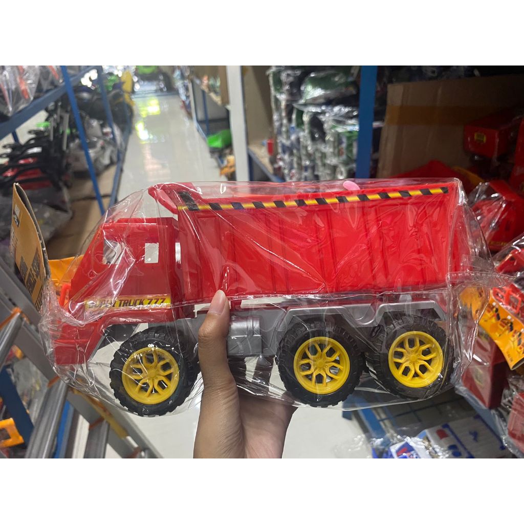 Mainan Mobil Truk Dump Roda 8 Tutup Belakang / Mainan Truk Pasir / Mainan Truk Bak / Mainan Anak Lak