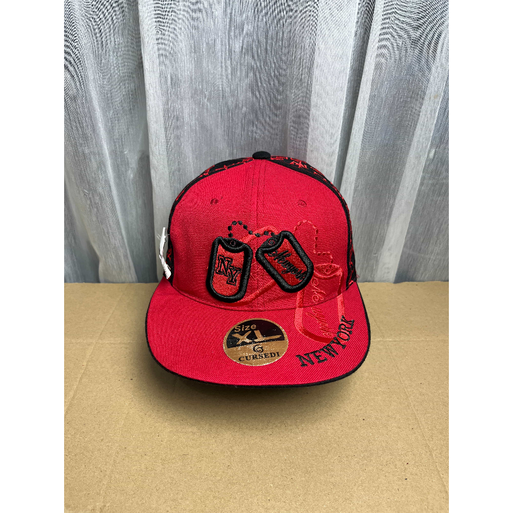 Topi Pit Bull Atlanta Braves Baseball RED Dog Tags Hat MLB
