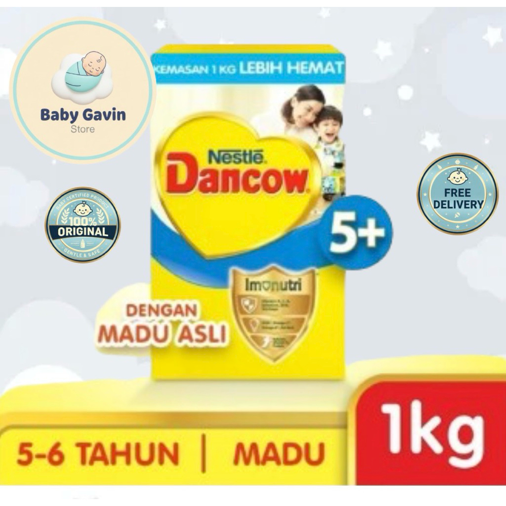 Dancow susu 5+ Rasa Madu 1Kg box