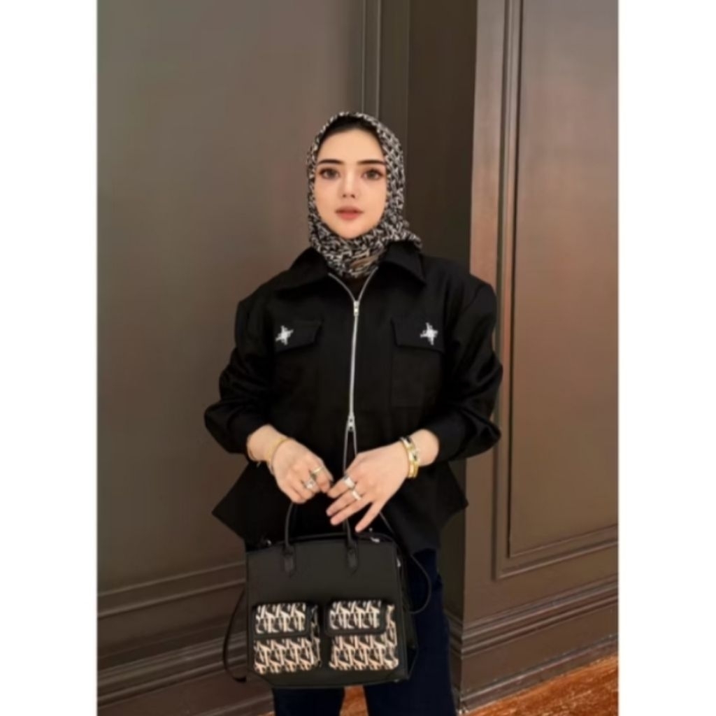 La Sabelle Blouse Jaket Lyra Zipper Sale ORI lasabelle