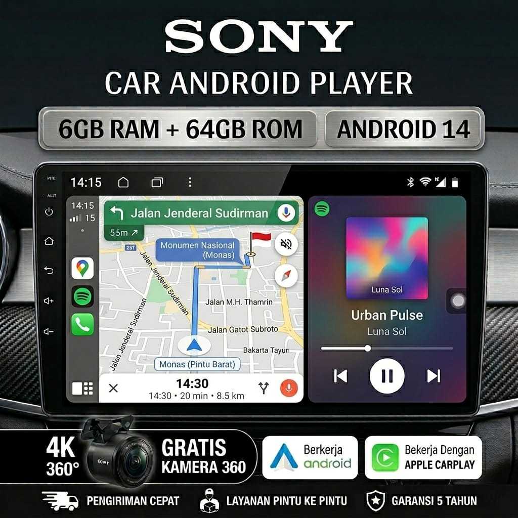 SONY 2025 Newest Android Player "9"10 inch [ 6GB RAM+64GB ROM ] Car Multimedia MP5 Player WIFI
