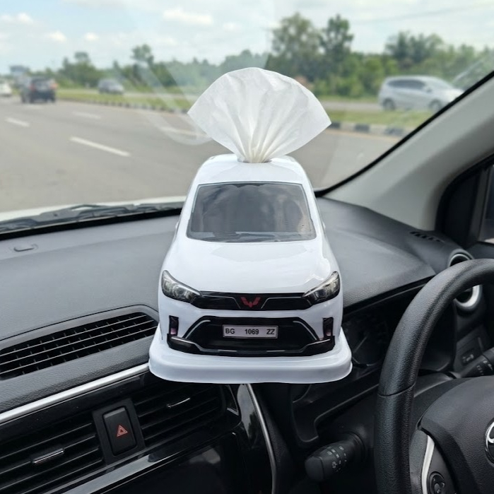 (Wuling Confero) Tempat Tisu Mobil 3D Bentuk Mobil Asli Untuk Interior, dekorasi, souvenir, dan kado
