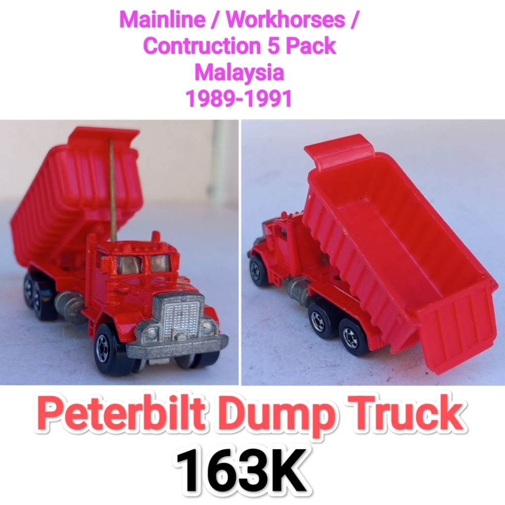 Diecast Vintage Hot Wheels Peterbilt Dump Truck ban Blackwall Loose