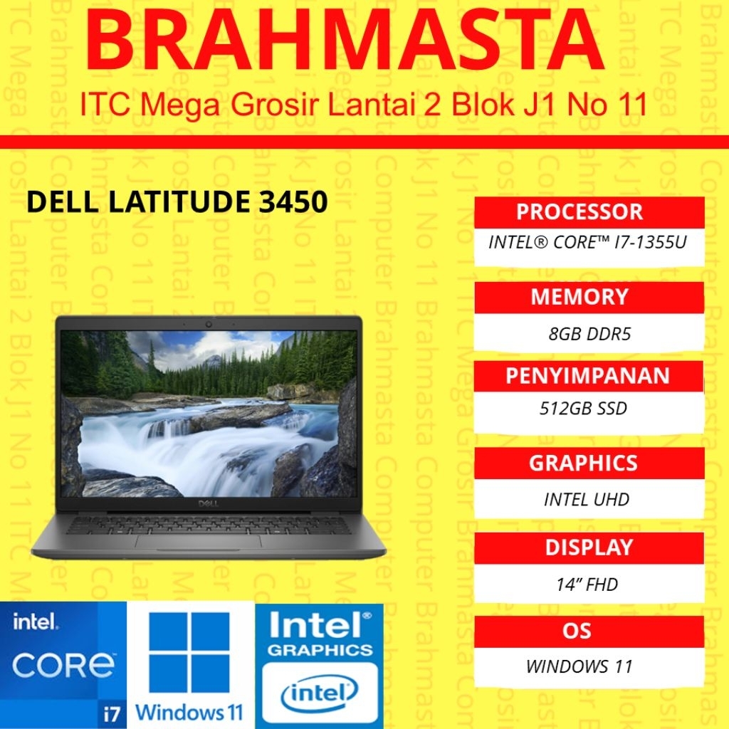 LAPTOP DELL LATITUDE 3450 BARU SIAP PAKAI