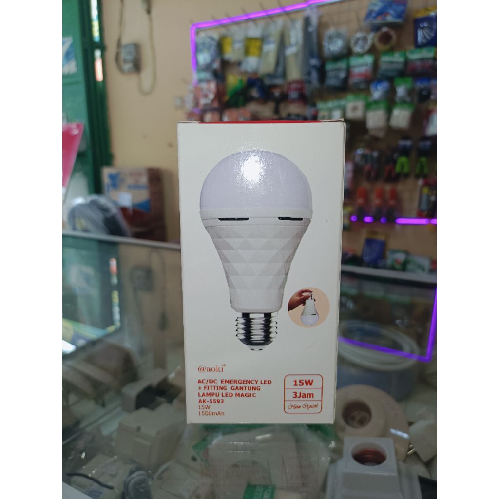 Lampu Emergency LED AC/DC AOKI 15W